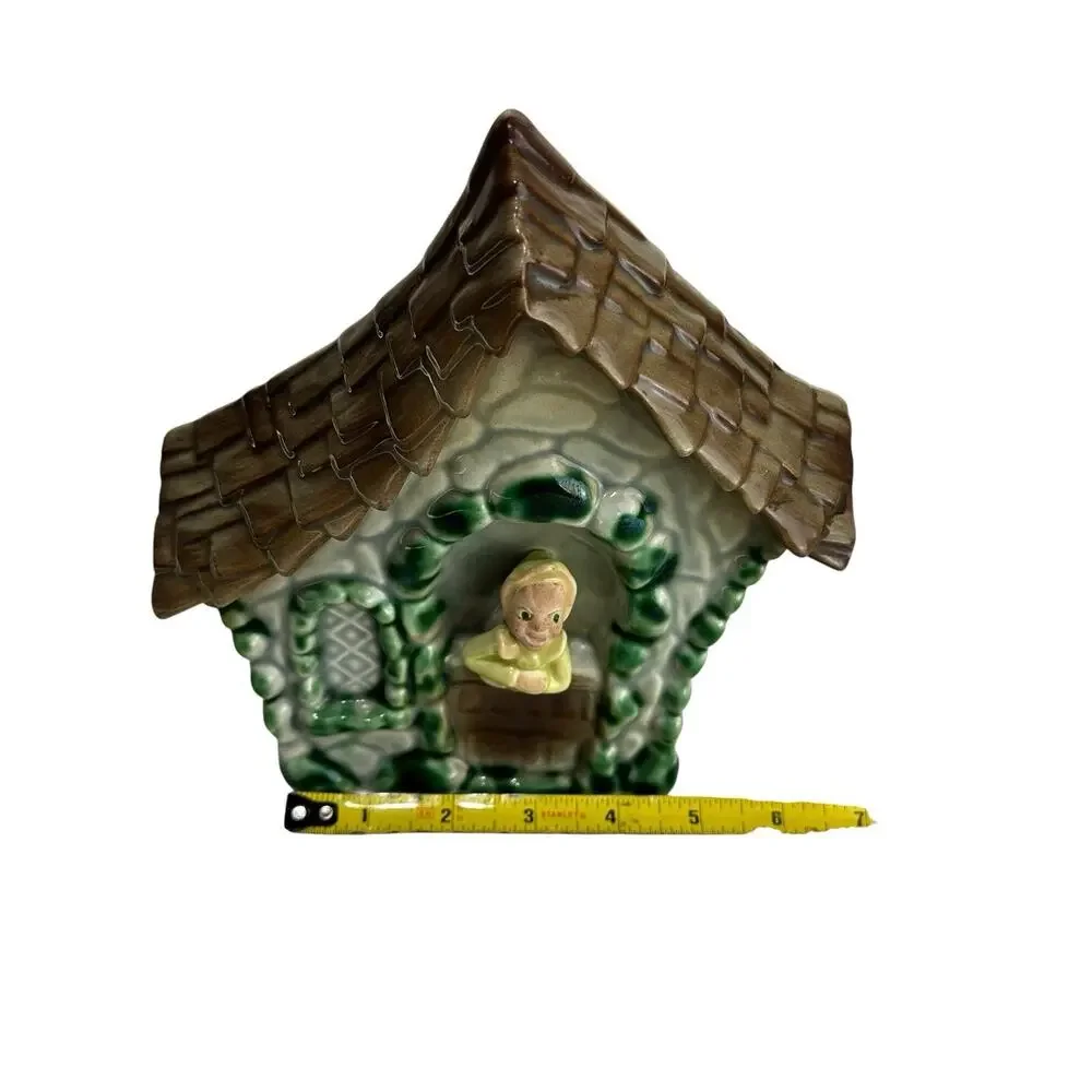 Vintage Pixie Potters Fairy Wall Pocket 1940s Fantasy Fairies